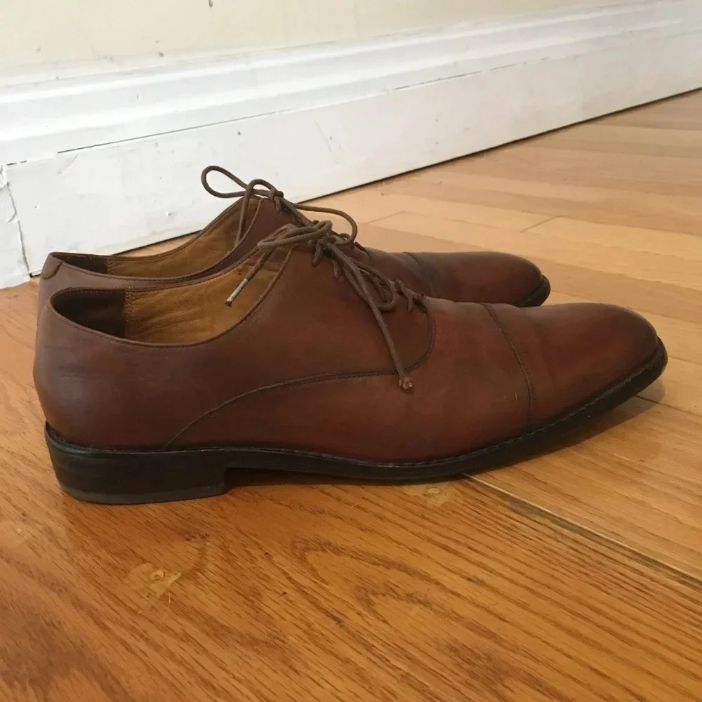 Men's Cole Haan Cognac Calf Leather Dress Shoes
